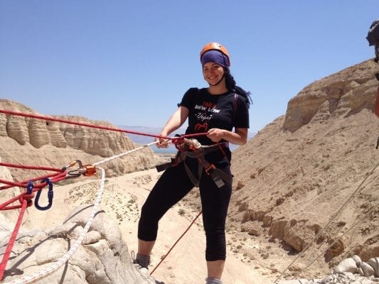 פעילות סנפלינג לקבוצות בנחל רחף